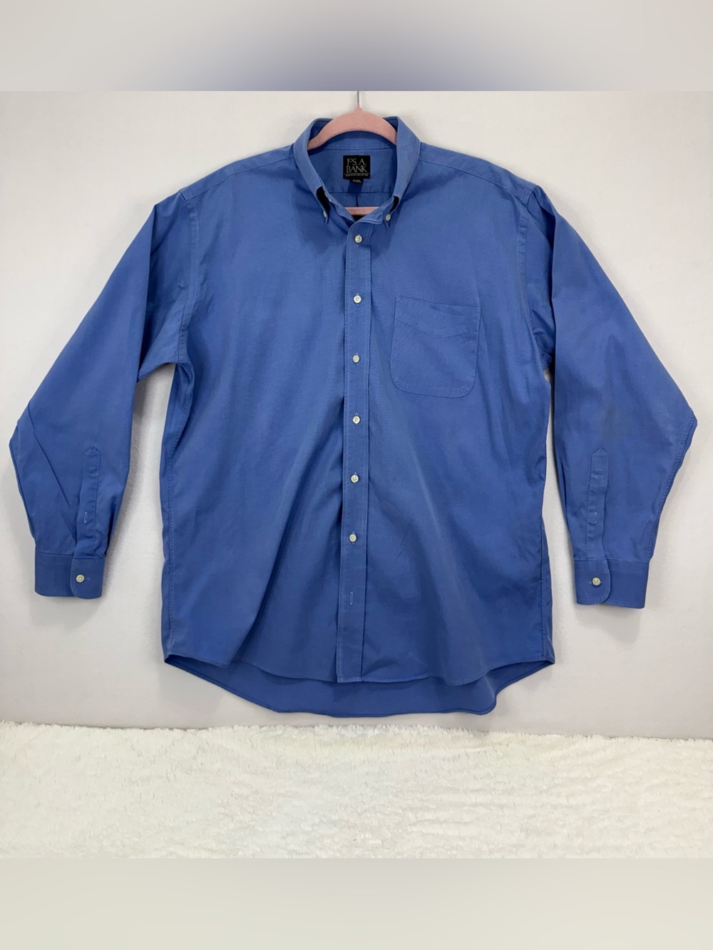 Jos A Bank Executive Dress Shirt Blue